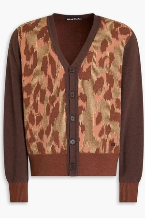 Acne Studios Ribbed wool-jacquard cardigan