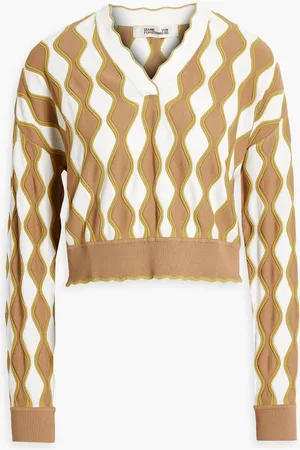 Diane von Furstenberg Sahana intarsia-knit sweater - Brown