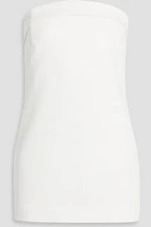 Nicholas Strapless crepe top - White