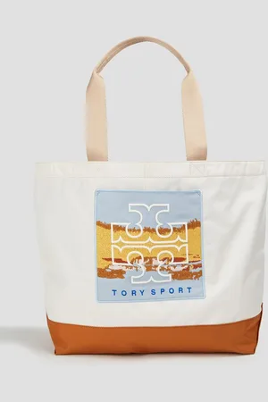 Tory Burch Appliquéd shell tote - White