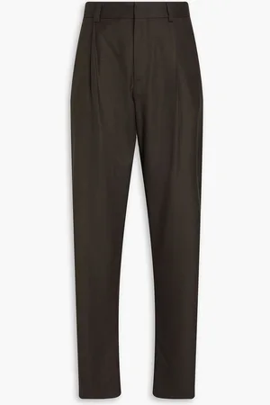 Giorgio Armani Wool-twill pants - Brown