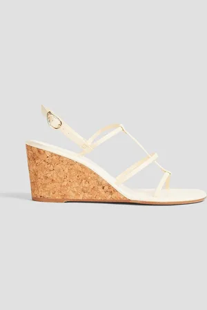 Ancient Greek Sandals Fay leather wedge slingback sandals - White