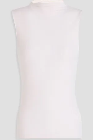ENZA COSTA Ribbed-jersey top - White