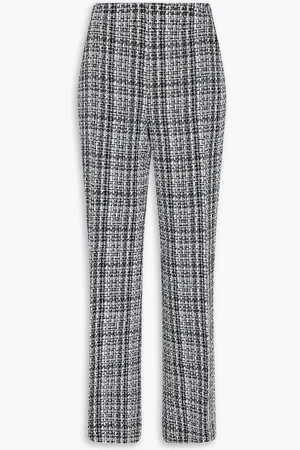 Carolina Herrera Cotton-blend tweed straight-leg pants
