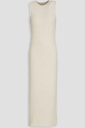 RAG&BONE Cotton-blend ribbed jersey midi dress - White