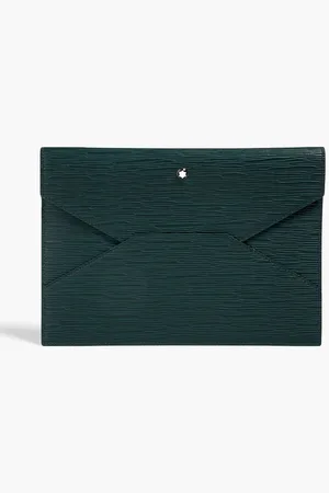 Montblanc Textured-leather pouch - Green