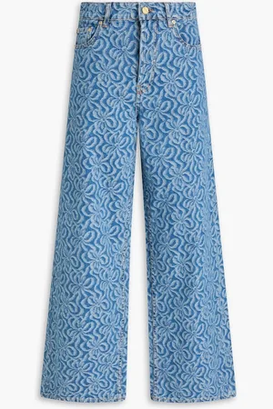 Ganni High-rise wide-leg jeans - Blue