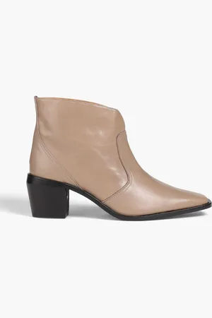 REJINA PYO Leather ankle boots - Neutral