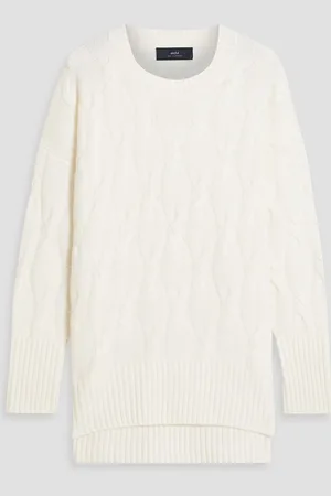 Arch4 Whitsand Bay cable-knit cashmere sweater - White