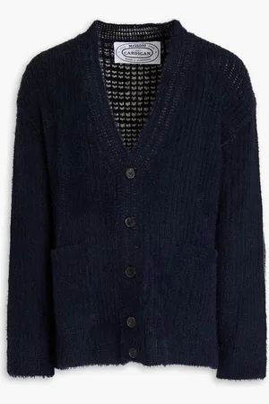 Missoni Brushed ribbed-knit cardigan - Blue