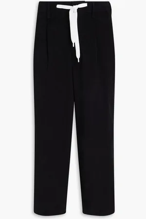 Emporio Armani Cotton-blend twill drawstring pants