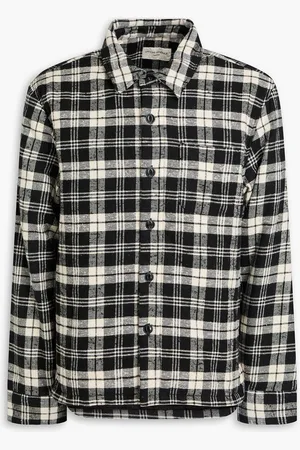 OFFICINE GENERALE Harring checked cotton-flannel overshirt