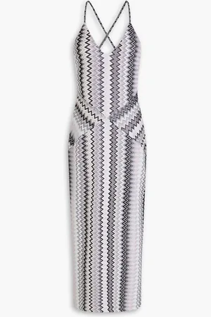 Missoni Metallic crochet-knit midi dress - Gray