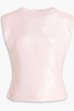 16Arlington Tania sequined tulle top - Pink
