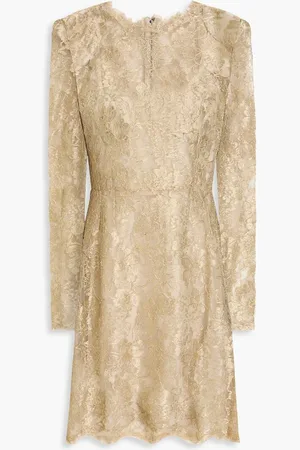 Dolce & Gabbana Metallic corded lace mini dress - Metallic