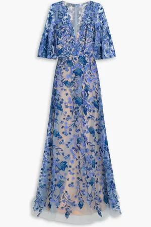 Marchesa Notte Embroidered tulle gown