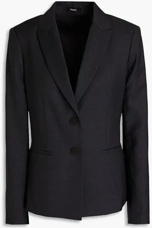 THEORY Mélange wool-blend blazer - Gray