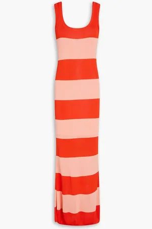 ZIMMERMANN Striped knitted maxi dress - Orange