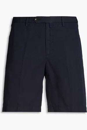 SLOWEAR Incotex linen and cotton-blend chino shorts - Blue