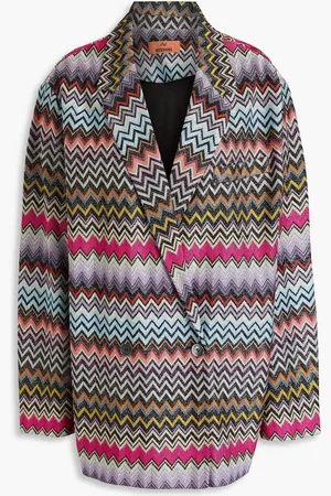 Missoni Metallic crochet-knit blazer