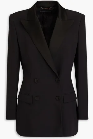 Alberta Ferretti Double-breasted crepe blazer