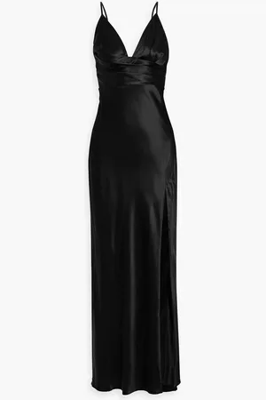 Nicholas Pleated silk-satin maxi dress