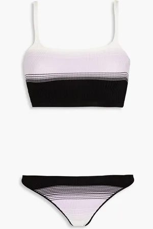 Missoni Two-tone crochet-knit bikini - Purple