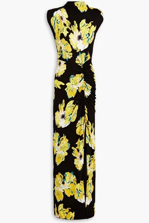 Diane von Furstenberg Apollo ruched floral-print jersey maxi dress