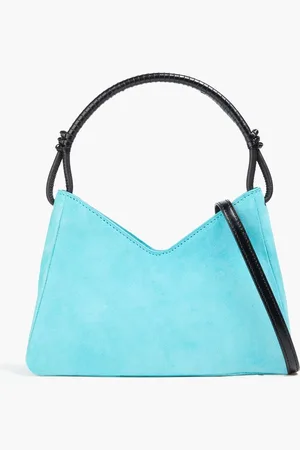 Staud Valerie suede shoulder bag - Blue