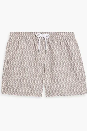 Frescobol Carioca Short-length printed swim shorts - Neutral
