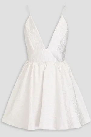 ALICE+OLIVIA Alice Olivia - Ellamae cloqué mini dress - White