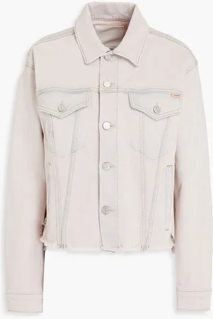 Mother Distressed denim jacket - Pink
