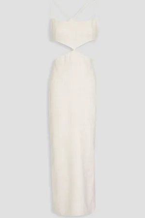 Serafini Cutout woven maxi dress - White