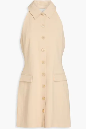 Claudie Pierlot Ritalie crepe mini shirt dress - Neutral