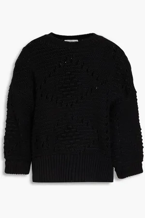 AUTUMN CASHMERE Pointelle-knit cotton sweater