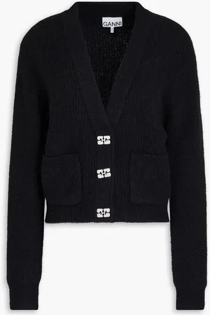 Ganni Ribbed-knit cardigan
