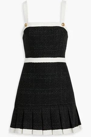 ALICE+OLIVIA Alice Olivia - Clarine two-tone tweed mini dress
