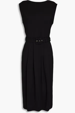 Alberta Ferretti Pleated crepe midi dress