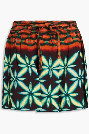 ULLA JOHNSON Clementine printed crepe shorts