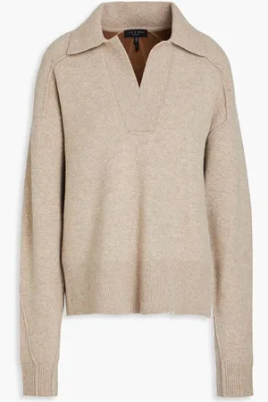 RAG&BONE Bridget wool-blend polo sweater - Neutral