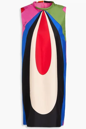 Puccini Printed silk-twill mini dress