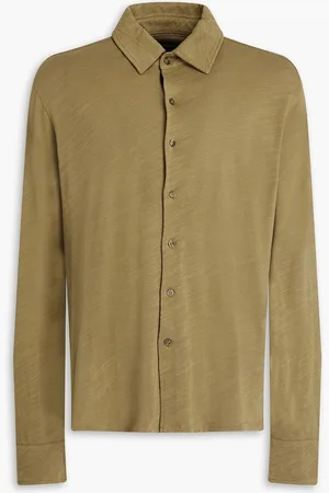Frescobol Carioca Marcio slub cotton-jersey shirt - Green