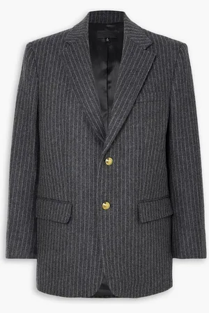 NILI LOTAN Paul pinstriped wool blazer - Gray