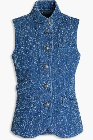 RAG&BONE Slade cotton-tweed vest - Blue