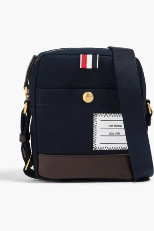 Thom Browne Canvas messenger bag - Blue