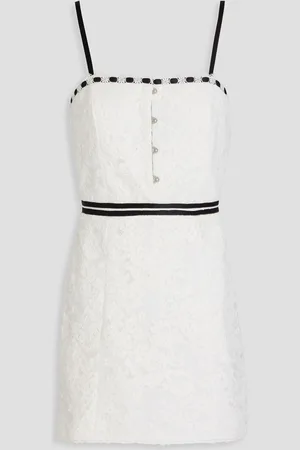 ALICE+OLIVIA Alice Olivia - Matilda satin-trimmed corded lace mini dress