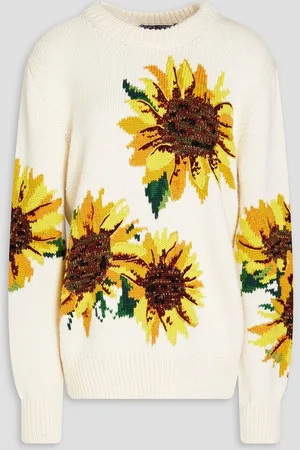 Dolce & Gabbana Jacquard-knit wool and cashmere-blend sweater - White