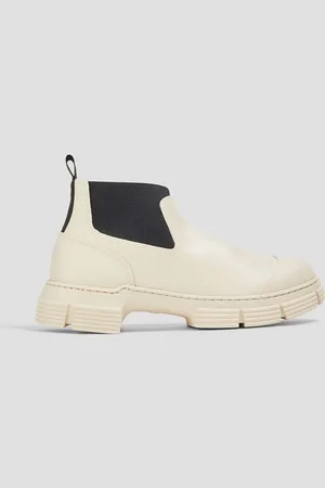 Ganni Crop City rubber ankle boots - White