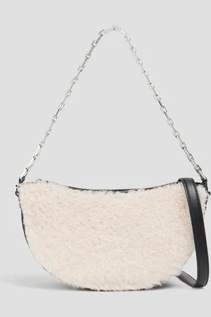 IRO Shearling shoulder bag - White