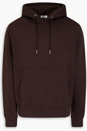 Sandro Cotton-fleece hoodie - Brown